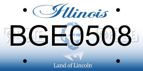 BGE0508 Illinois License Plate