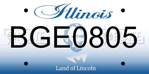 BGE0805 Illinois License Plate