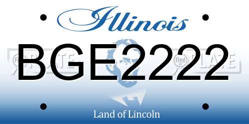 BGE2222 Illinois License Plate