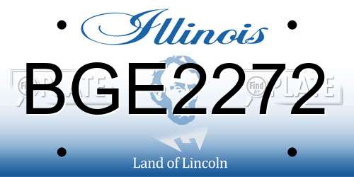 BGE2272 Illinois License Plate