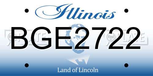 BGE2722 Illinois License Plate