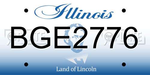 BGE2776 Illinois License Plate