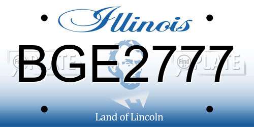 BGE2777 Illinois License Plate