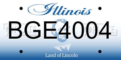 BGE4004 Illinois License Plate