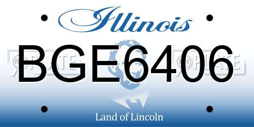BGE6406 Illinois License Plate