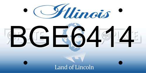 BGE6414 Illinois License Plate