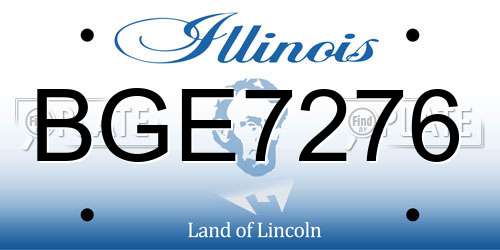 BGE7276 Illinois License Plate
