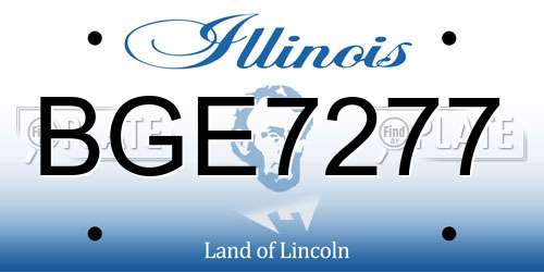 BGE7277 Illinois License Plate