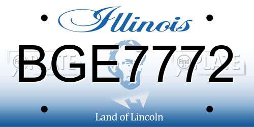 BGE7772 Illinois License Plate