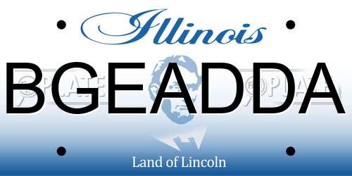 BGEADDA Illinois License Plate