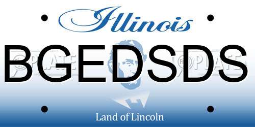 BGEDSDS Illinois License Plate