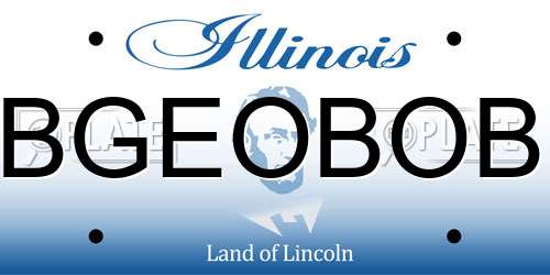 BGEOBOB Illinois License Plate