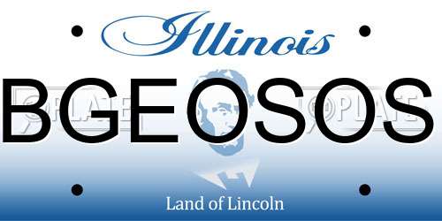 BGEOSOS Illinois License Plate