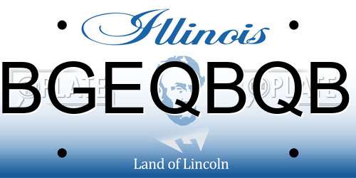 BGEQBQB Illinois License Plate