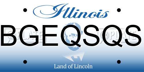 BGEQSQS Illinois License Plate