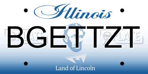 BGETTZT Illinois License Plate