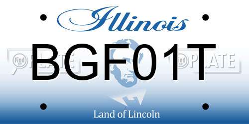 BGF01T Illinois License Plate