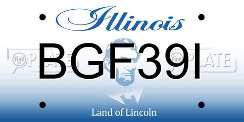 BGF39I Illinois License Plate