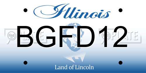 BGFD12 Illinois License Plate