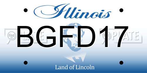 BGFD17 Illinois License Plate