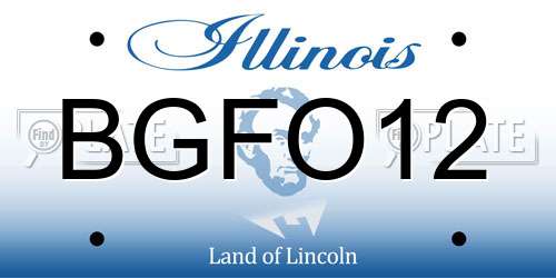 BGFO12 Illinois License Plate