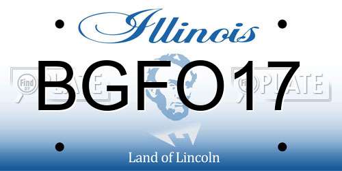 BGFO17 Illinois License Plate