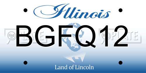 BGFQ12 Illinois License Plate