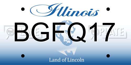 BGFQ17 Illinois License Plate