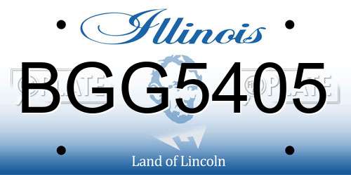 BGG5405 Illinois License Plate