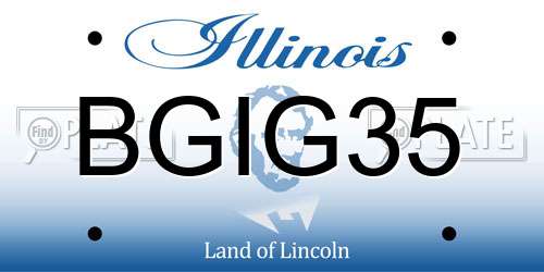 BGIG35 Illinois License Plate