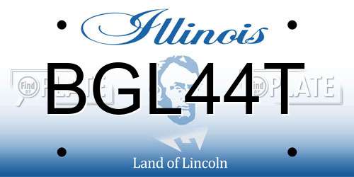 BGL44T Illinois License Plate
