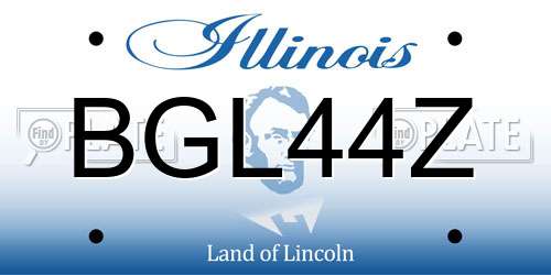 BGL44Z Illinois License Plate