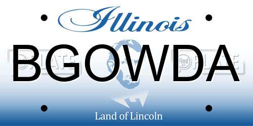BGOWDA Illinois License Plate
