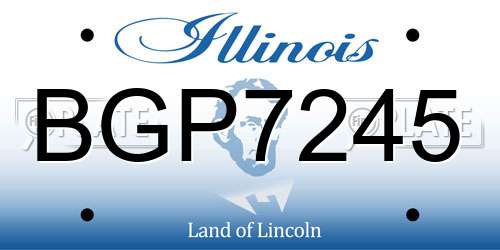 BGP7245 Illinois License Plate