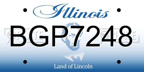 BGP7248 Illinois License Plate