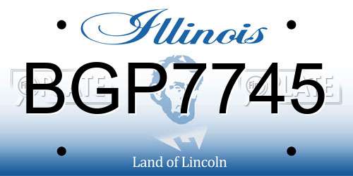 BGP7745 Illinois License Plate