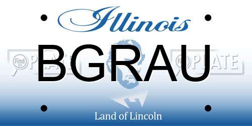 BGRAU Illinois License Plate