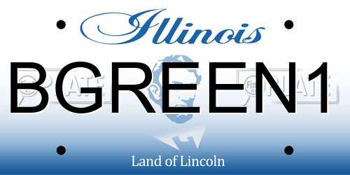 BGREEN1 Illinois License Plate