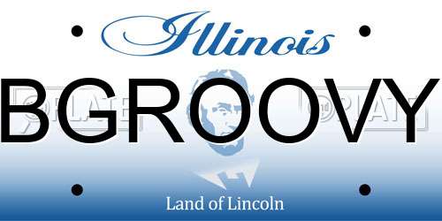 BGROOVY Illinois License Plate