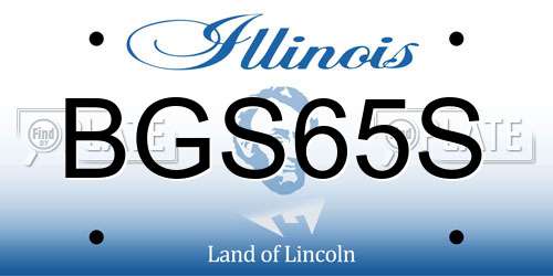 BGS65S Illinois License Plate