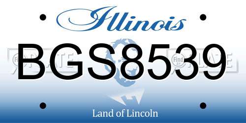 BGS8539 Illinois License Plate