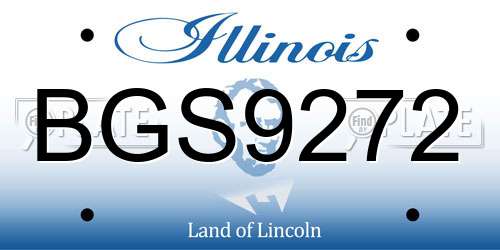 BGS9272 Illinois License Plate