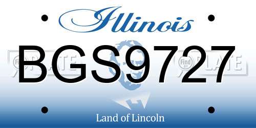 BGS9727 Illinois License Plate