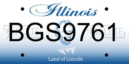 BGS9761 Illinois License Plate