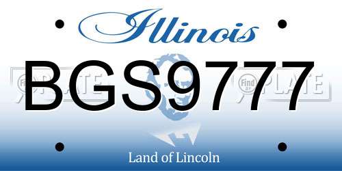 BGS9777 Illinois License Plate