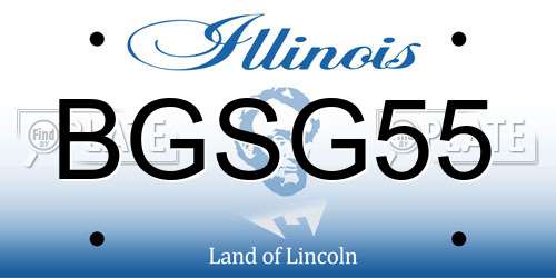 BGSG55 Illinois License Plate