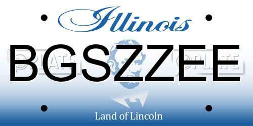 BGSZZEE Illinois License Plate