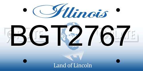 BGT2767 Illinois License Plate