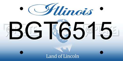 BGT6515 Illinois License Plate
