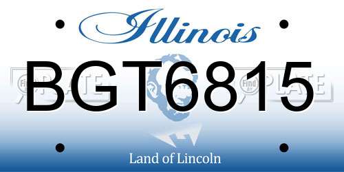 BGT6815 Illinois License Plate